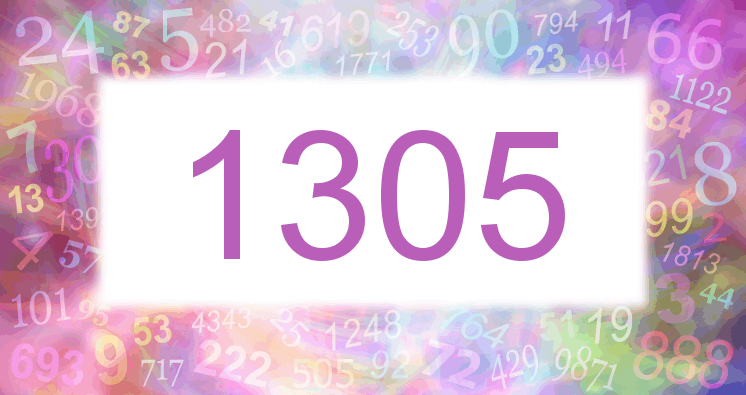 Träume mit einer Nummer 1305 rosa Bild
