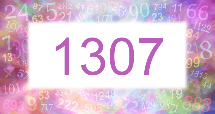 Träume mit einer Nummer 1307 rosa Bild