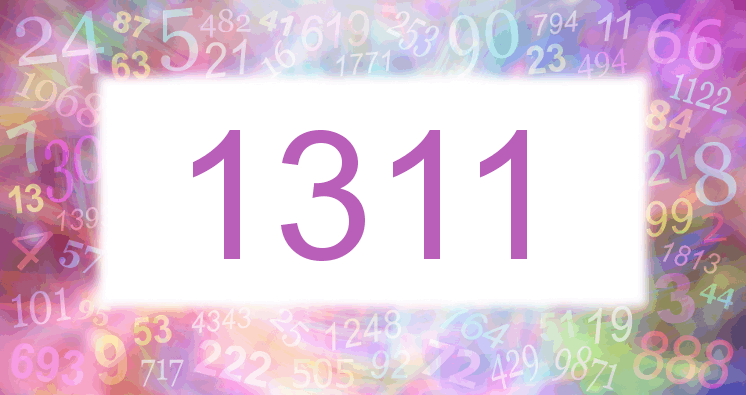 Träume mit einer Nummer 1311 rosa Bild