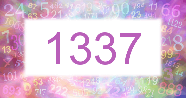 Träume mit einer Nummer 1337 rosa Bild