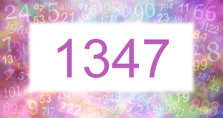 Träume mit einer Nummer 1347 rosa Bild