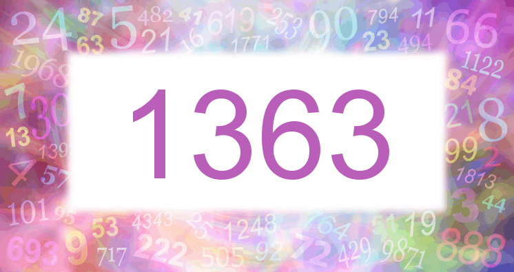 Träume mit einer Nummer 1363 rosa Bild
