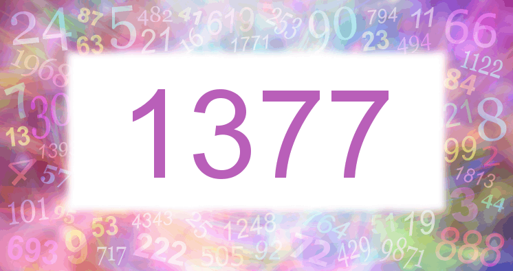 Träume mit einer Nummer 1377 rosa Bild