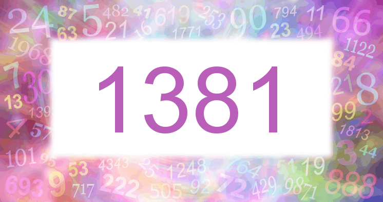 Träume mit einer Nummer 1381 rosa Bild