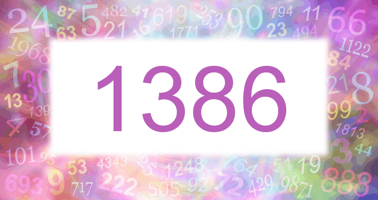 Träume mit einer Nummer 1386 rosa Bild