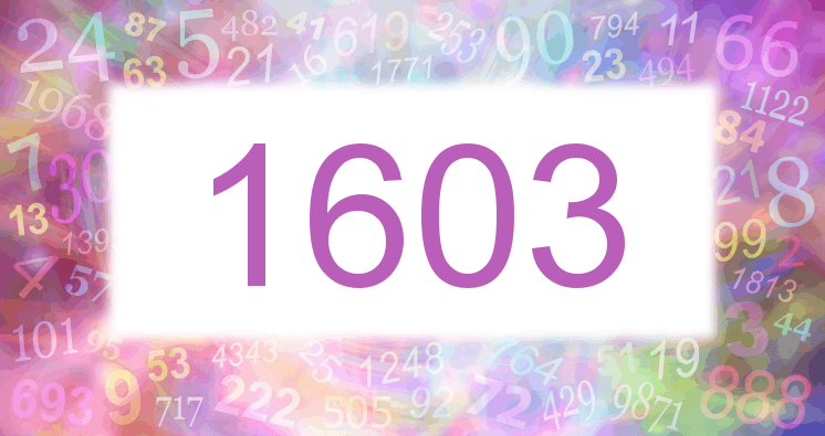 Dreams about number 1603