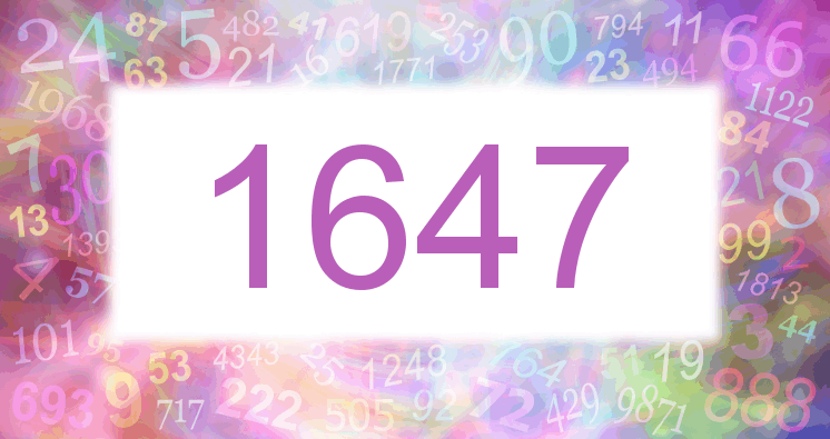 Sueños con número 1647 imagen lila