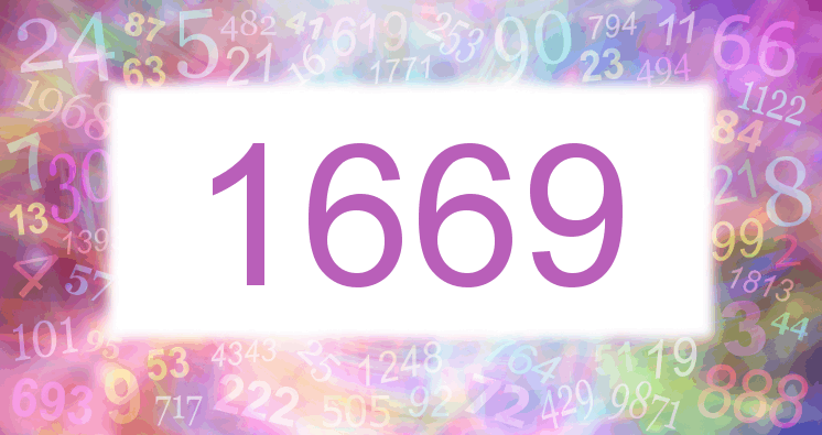 Träume mit einer Nummer 1669 rosa Bild