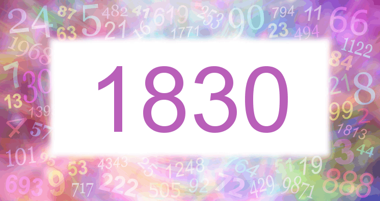 Dreams about number 1830