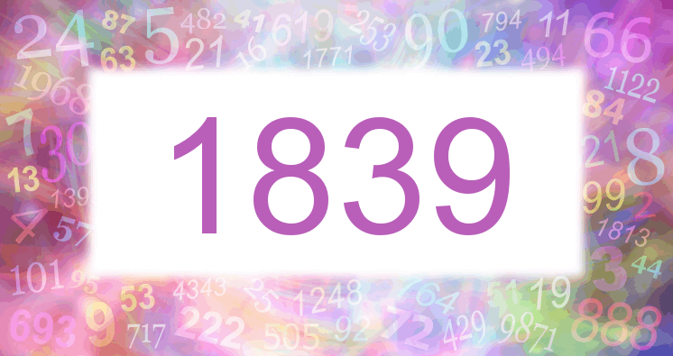 Sueño con el número 1839