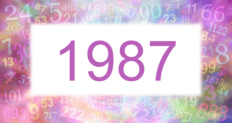 Sueños con número 1987 imagen lila