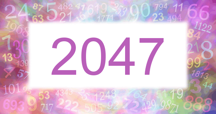 Träume mit einer Nummer 2047 rosa Bild