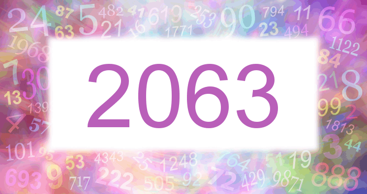 Dreams about number 2063