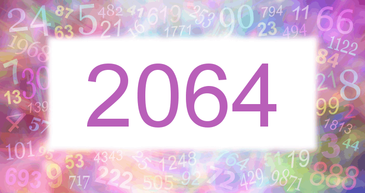 Träume mit einer Nummer 2064 rosa Bild