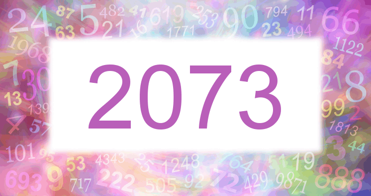 Träume mit einer Nummer 2073 rosa Bild
