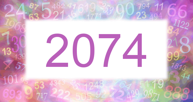 Träume mit einer Nummer 2074 rosa Bild