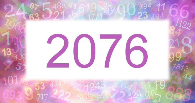 Träume mit einer Nummer 2076 rosa Bild