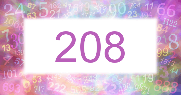 Träume mit einer Nummer 208 rosa Bild