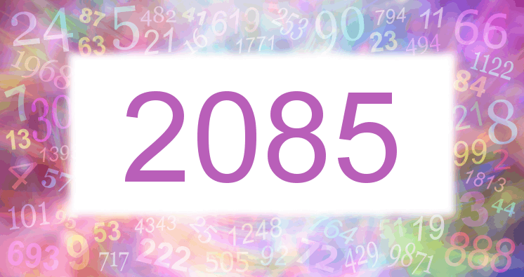 Träume mit einer Nummer 2085 rosa Bild