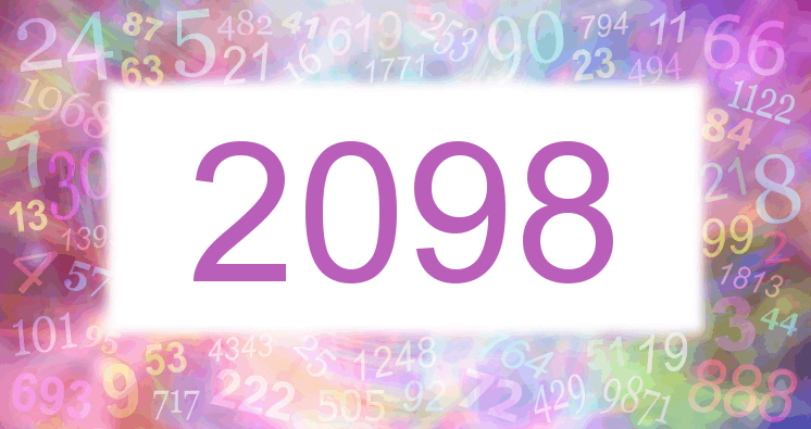 Träume mit einer Nummer 2098 rosa Bild