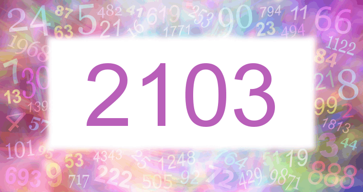 Dreams about number 2103