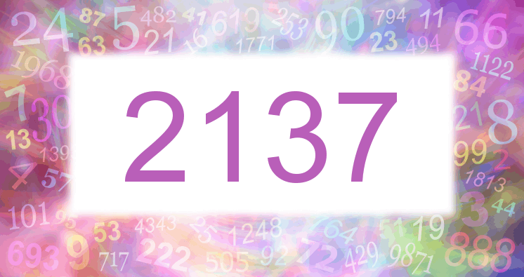 Träume mit einer Nummer 2137 rosa Bild