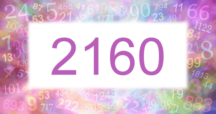 Träume mit einer Nummer 2160 rosa Bild