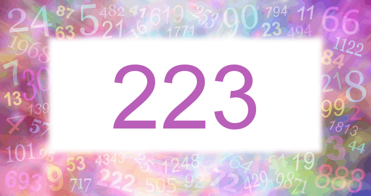 Träume mit einer Nummer 223 rosa Bild