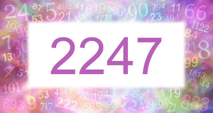 Träume mit einer Nummer 2247 rosa Bild