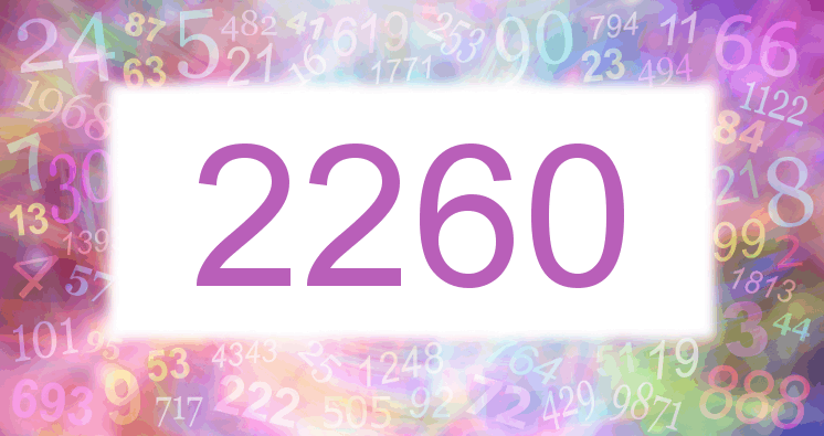 Träume mit einer Nummer 2260 rosa Bild