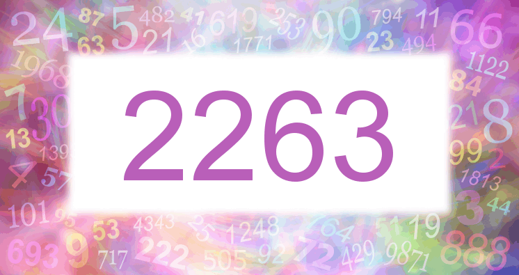 Träume mit einer Nummer 2263 rosa Bild