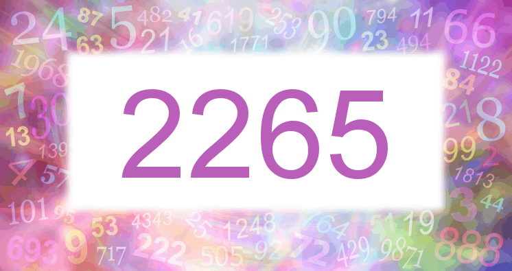 Träume mit einer Nummer 2265 rosa Bild