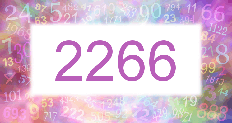 Träume mit einer Nummer 2266 rosa Bild