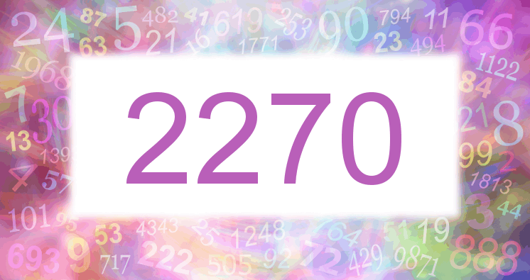 Träume mit einer Nummer 2270 rosa Bild