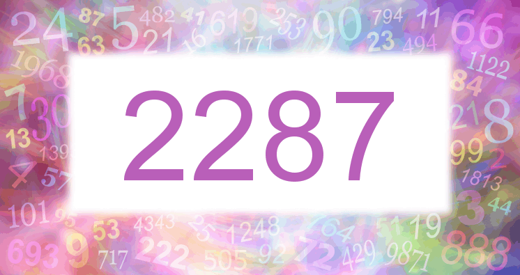 Träume mit einer Nummer 2287 rosa Bild