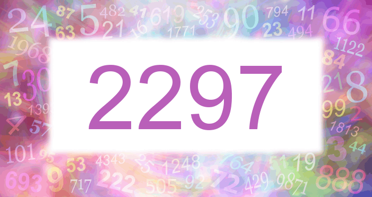 Träume mit einer Nummer 2297 rosa Bild