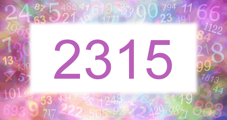 Dreams about number 2315