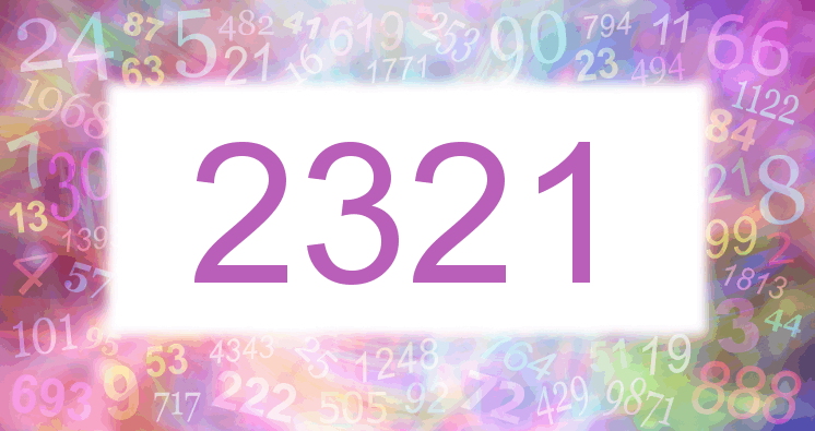 Träume mit einer Nummer 2321 rosa Bild