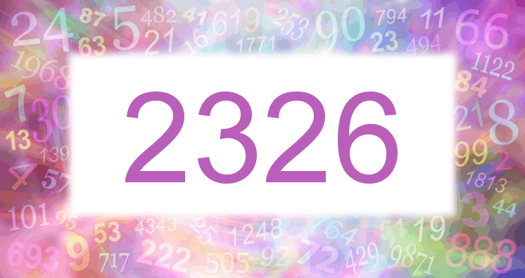 Träume mit einer Nummer 2326 rosa Bild
