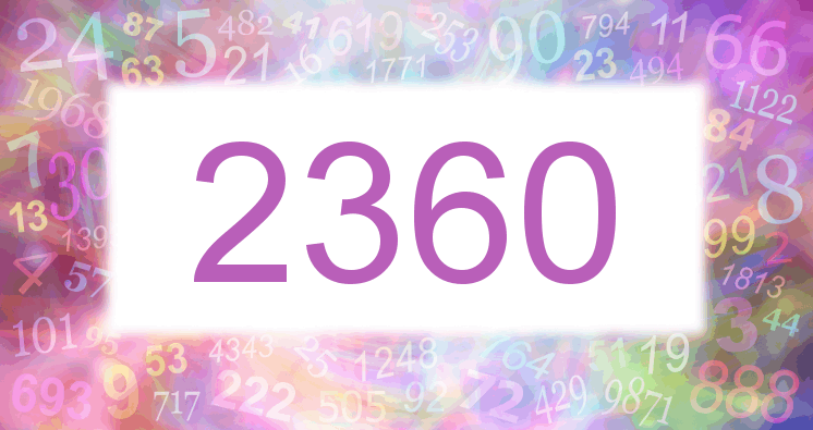 Träume mit einer Nummer 2360 rosa Bild
