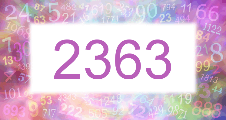 Träume mit einer Nummer 2363 rosa Bild
