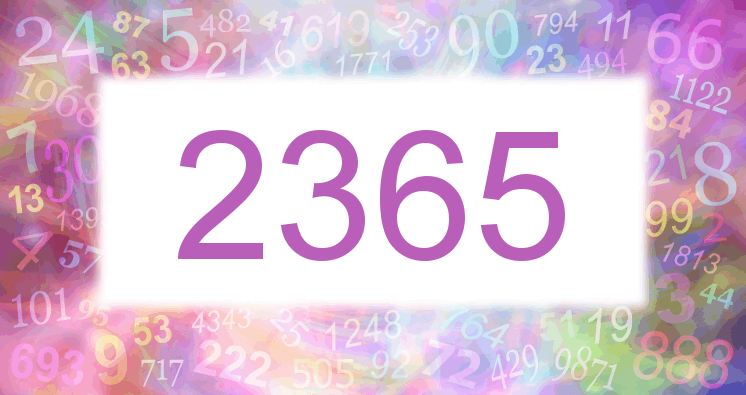 Träume mit einer Nummer 2365 rosa Bild