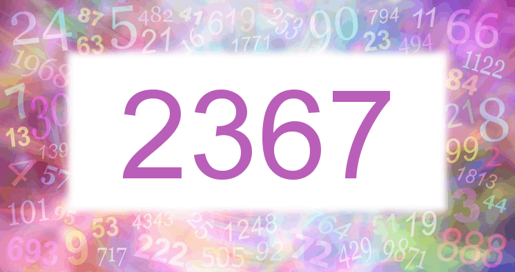 Träume mit einer Nummer 2367 rosa Bild