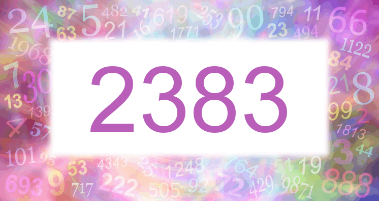 Träume mit einer Nummer 2383 rosa Bild