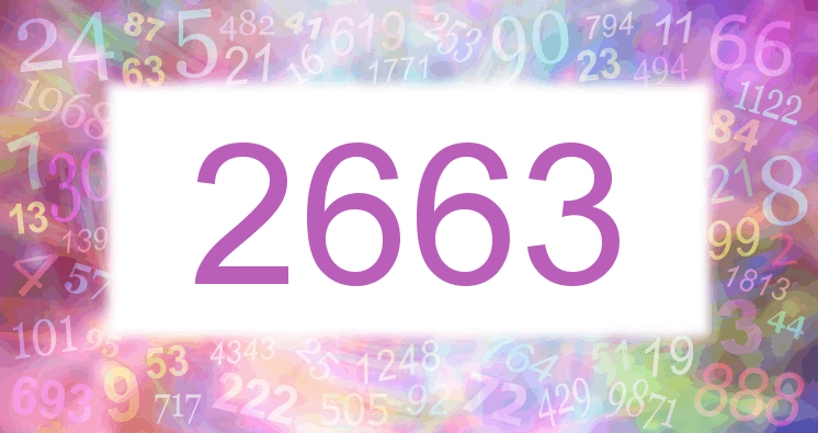 Träume mit einer Nummer 2663 rosa Bild