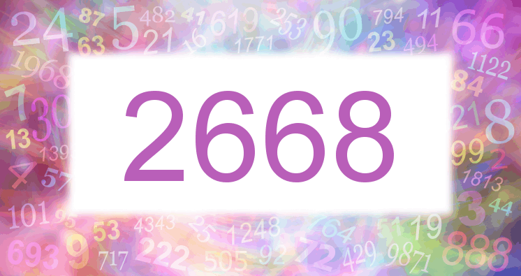 Träume mit einer Nummer 2668 rosa Bild