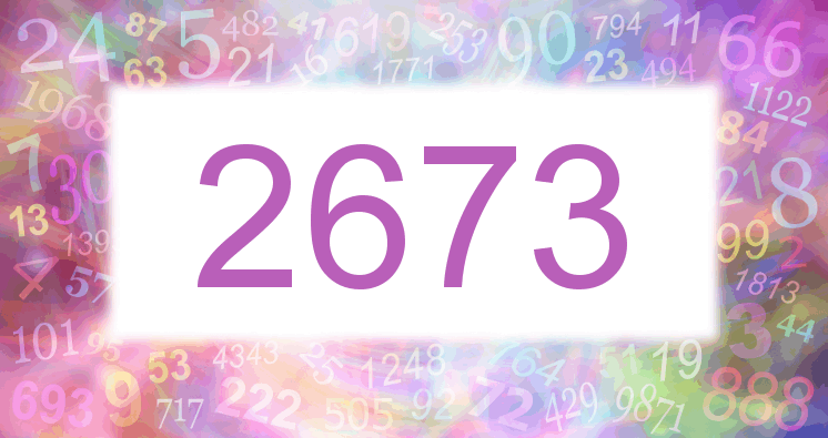 Träume mit einer Nummer 2673 rosa Bild