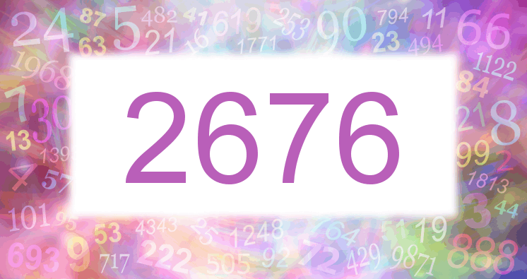 Träume mit einer Nummer 2676 rosa Bild