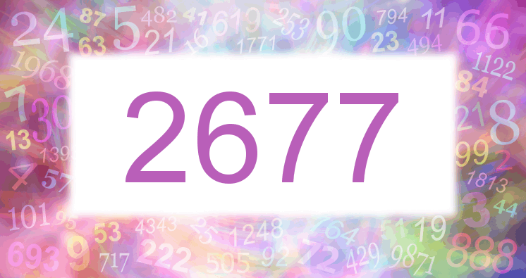 Träume mit einer Nummer 2677 rosa Bild