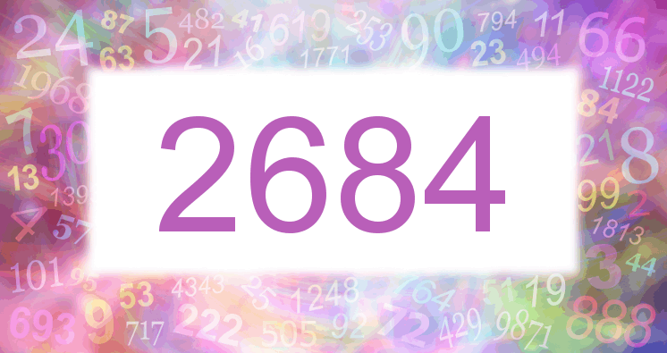 Träume mit einer Nummer 2684 rosa Bild